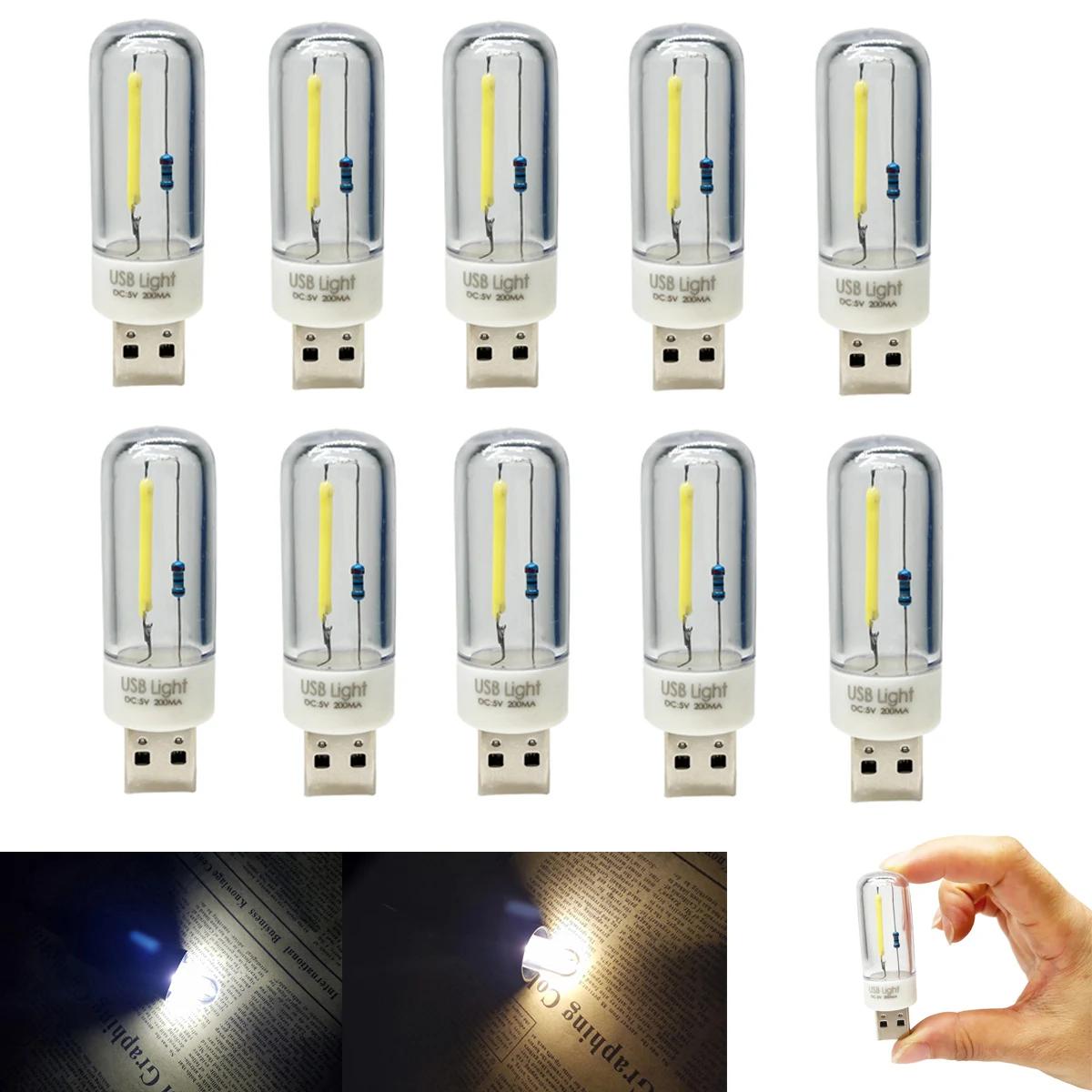 ޴ ̴ USB LED ߰ , COB ʶƮ , 1W DC 5V     ,  ķο, 10 